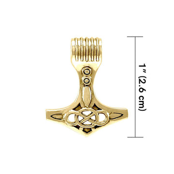 Thors Hammer Solid Gold Pendant GPD3720 - Jewelry